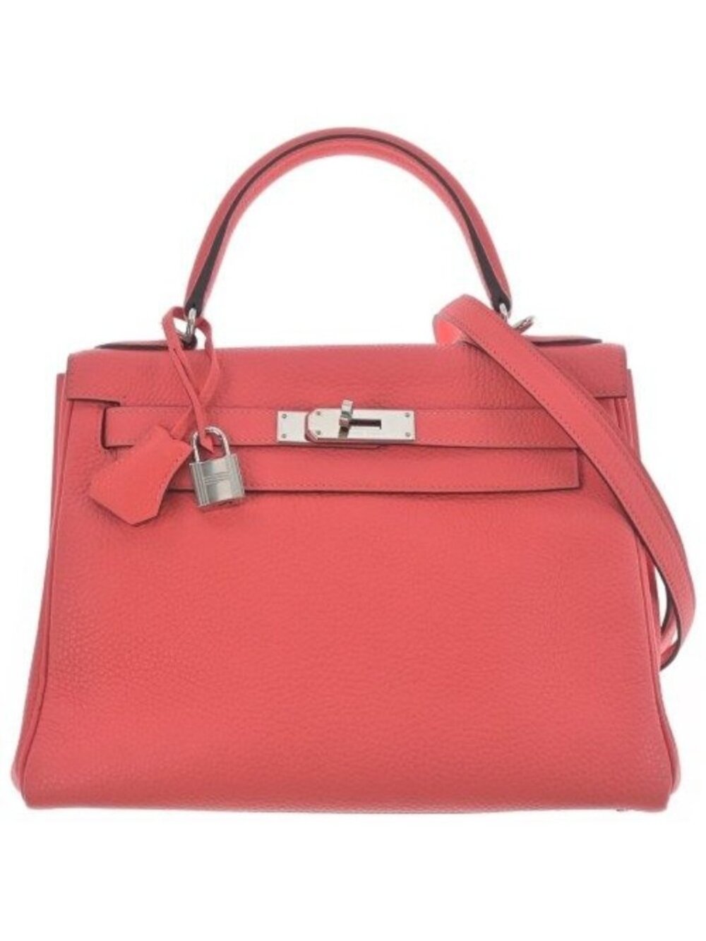 Hermes Kelly 28 Taurillon Clemence Silver Retourne Handbag